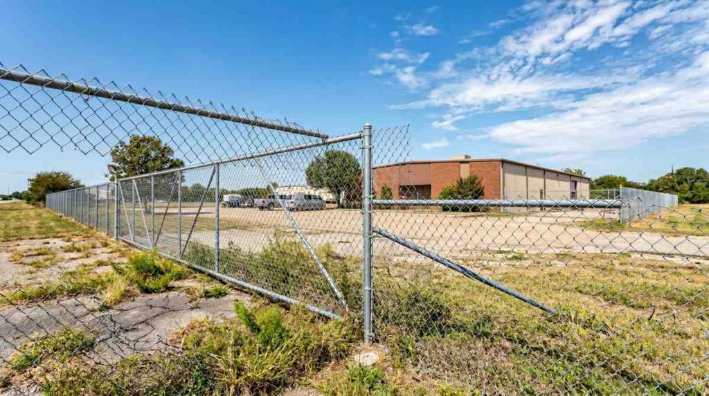 Durable chain link fence in excellent condition at a Houston Texas commercial property